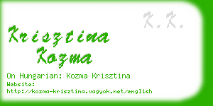 krisztina kozma business card